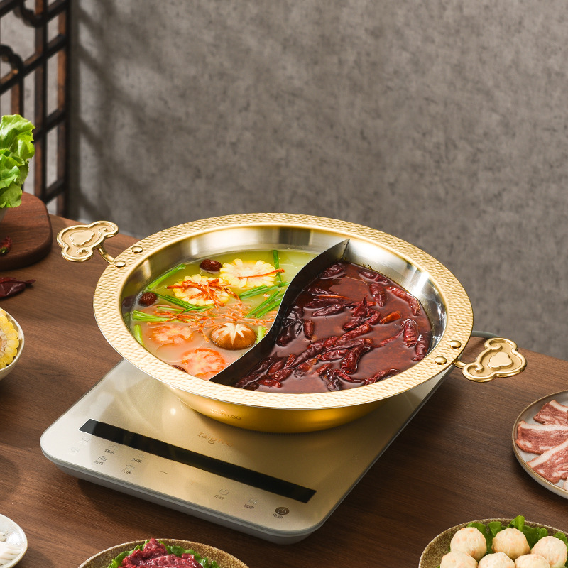 Commercial Printing & Packaging Pvt Ltd - 창의적인 디자인의 스테인리스 스틸 핫팟 수동