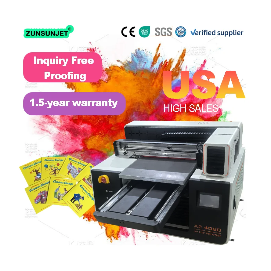 Uv Flatbed Printer - 소형 A2 평판 UV DTF 잉크젯