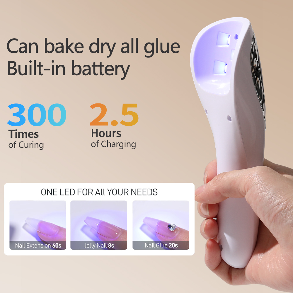 손톱 건조용 휴대용 UV LED 램프, 충전식 미니 매 - Uv Led Lamp Printer 리뷰 및 가격