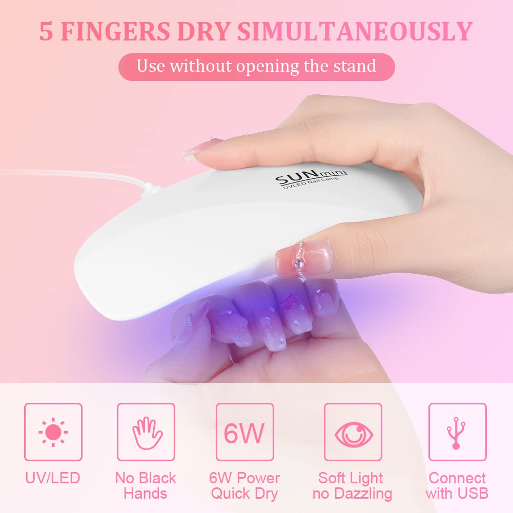 휴대용 6 LED UV 네일 램프 6W 미니 네일 건조 - Uv Led Lamp Printer 리뷰 및 가격