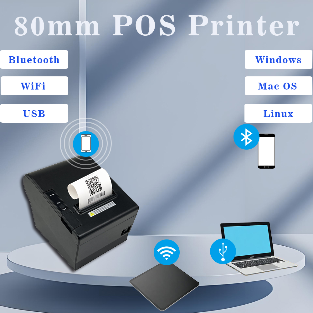 핫세일 80mm 감열식 POS 영수증 바코드 QR 코드 - Commercial Printing Machine For Sale 리뷰 및 가격