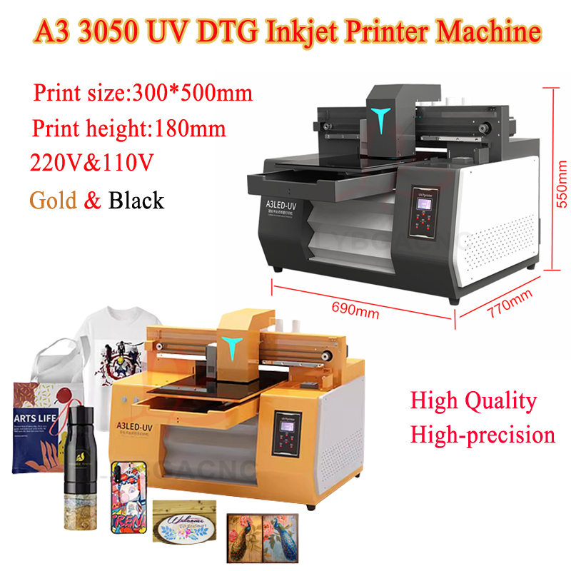 LYBGA UV DTG 잉크젯 프린터 기계 골드 및 블 - Uv Flatbed Printer 리뷰 및 가격